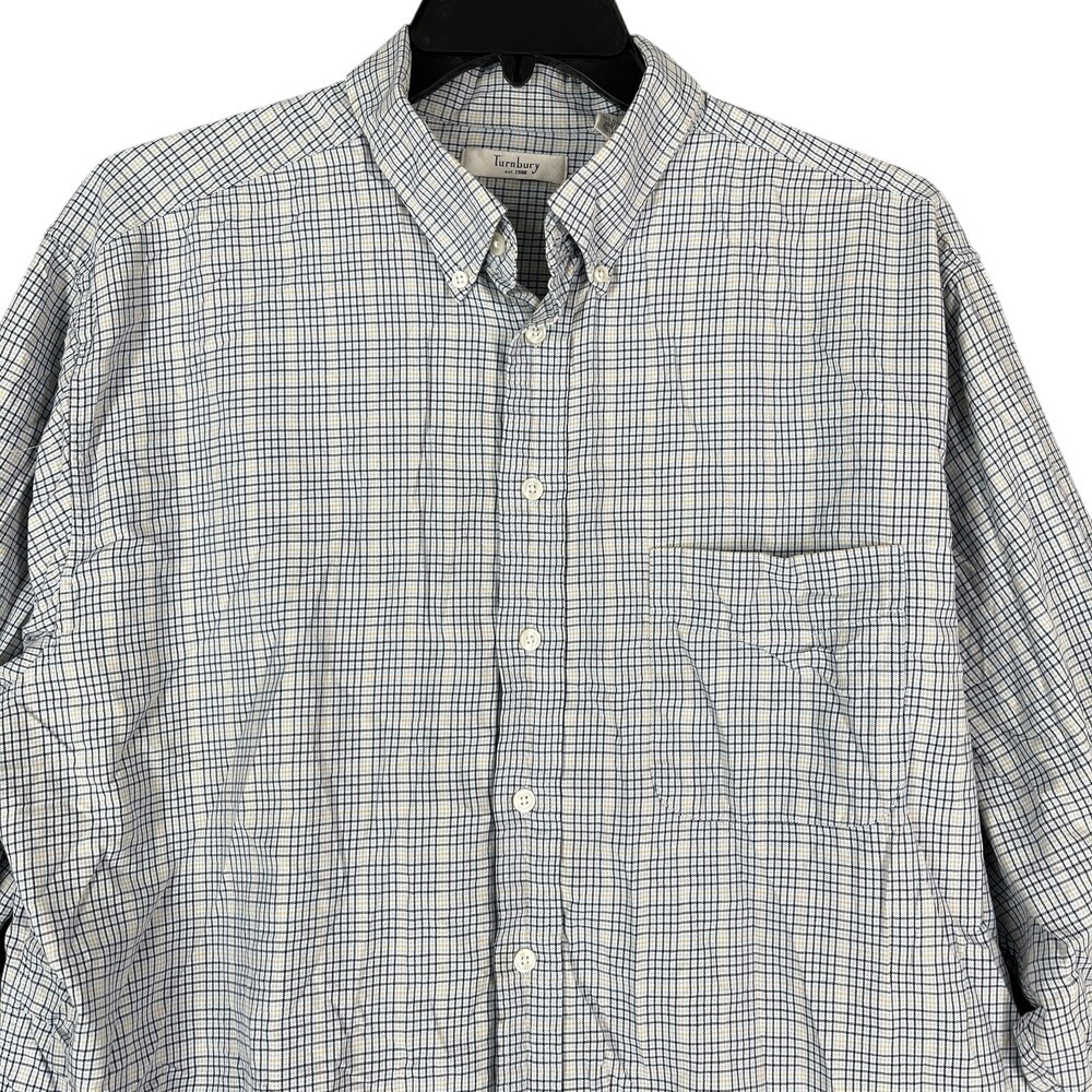 Turnbury Shirt Mens‎ XL Plaid Classic Preppy Business Casual Southern Coastal